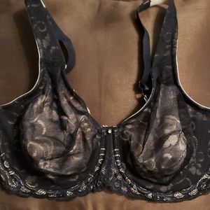36 DD black lace underwire bra